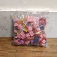 شن رنگی شیشه ای آکواریوم لحظه مدل Glass Rainbow بسته 500 گرمی