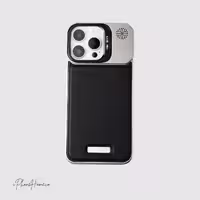 قاب چرمی فلزی اسلیکتو مشکی مناسب iPhone 15 Pro Max (7855)