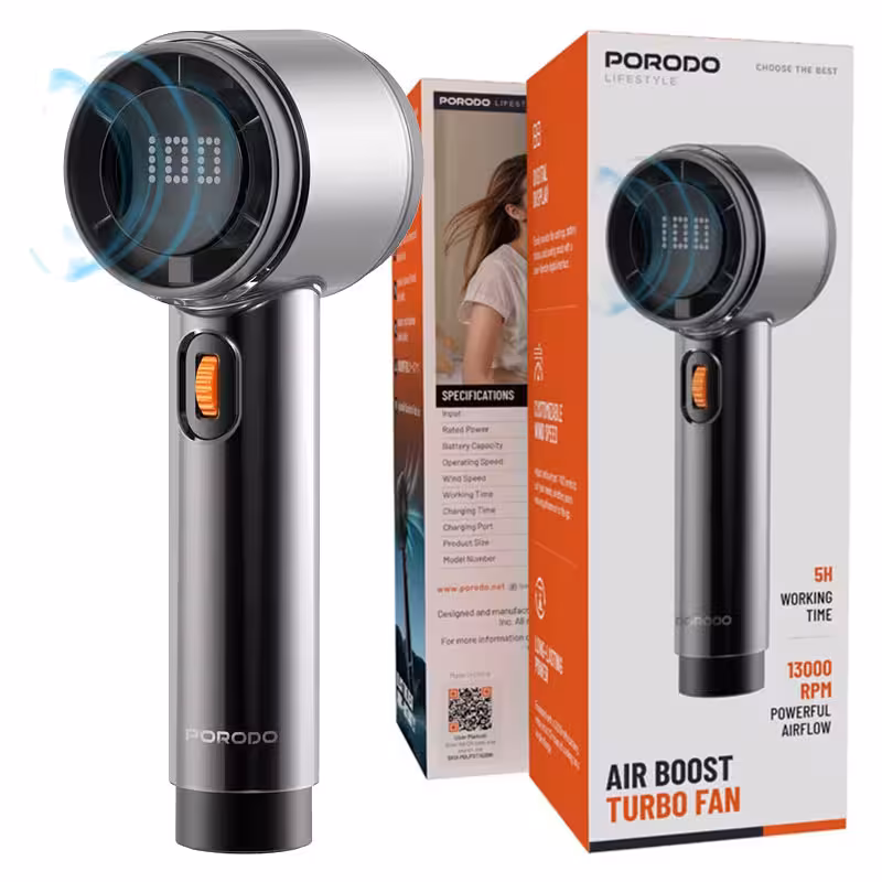 بلوور (دمنده هوا) جت فن دستی پرودو مدل Porodo Air boost Turbo Fan