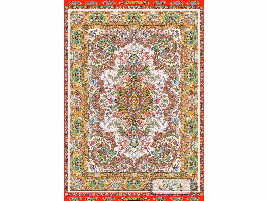 نخ و نقشه قالیچه طرح نفیس نوین فر- کد NZ2801