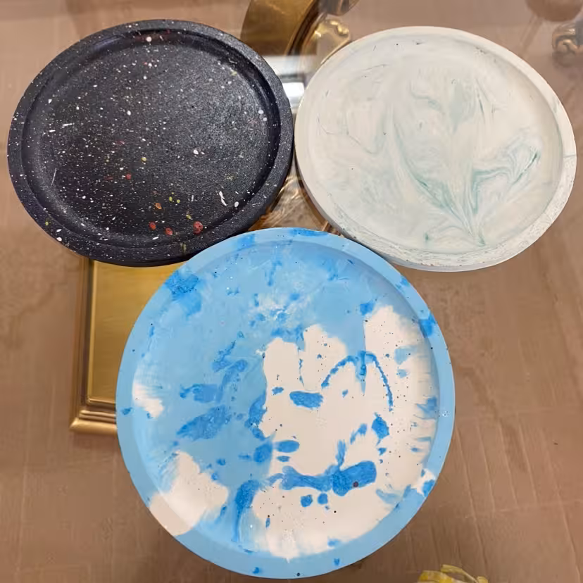 سینی گرد کوچک بتنی