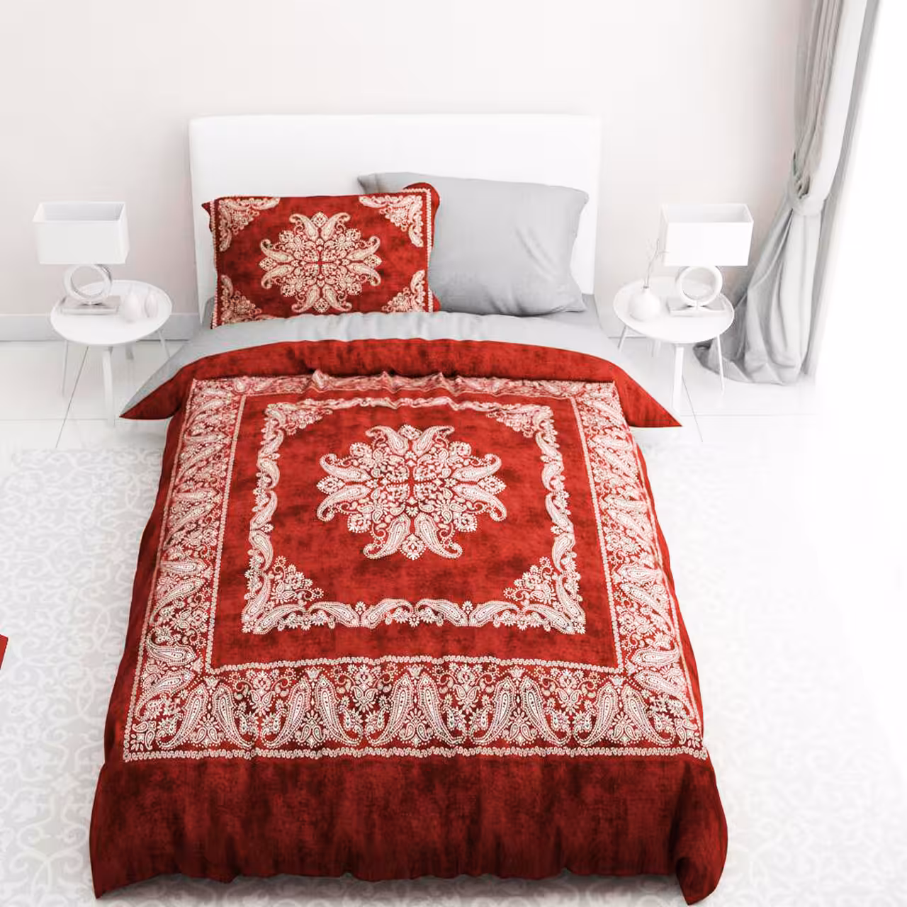 سرویس لحاف روتختی ترکسان یک نفره 4 تیکه کد D148