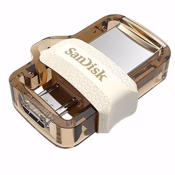 فلش مموری سن دیسک Ultra Dual Drive M3.0 Gold ظرفیت 64 گیگابایت