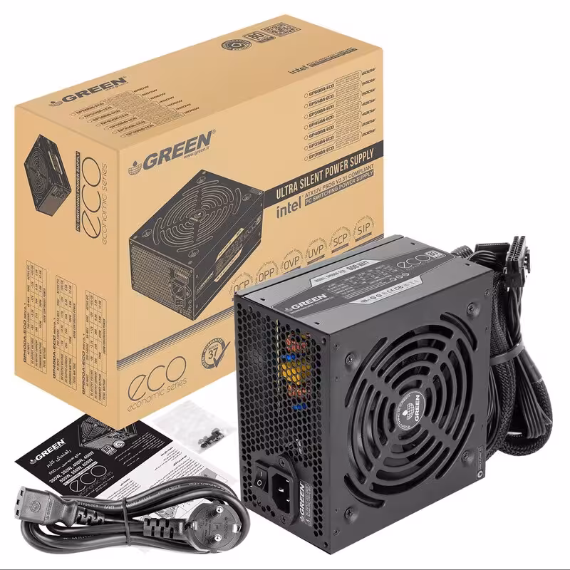 منبع تغذیه پاور کامپیوتر GP600A-ECO Rev3.1