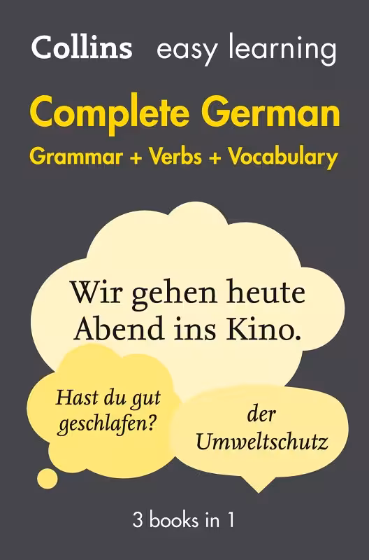 کتاب آموزش آلمانی collins Easy Learning German Complete Grammar, Verbs and Vocabulary