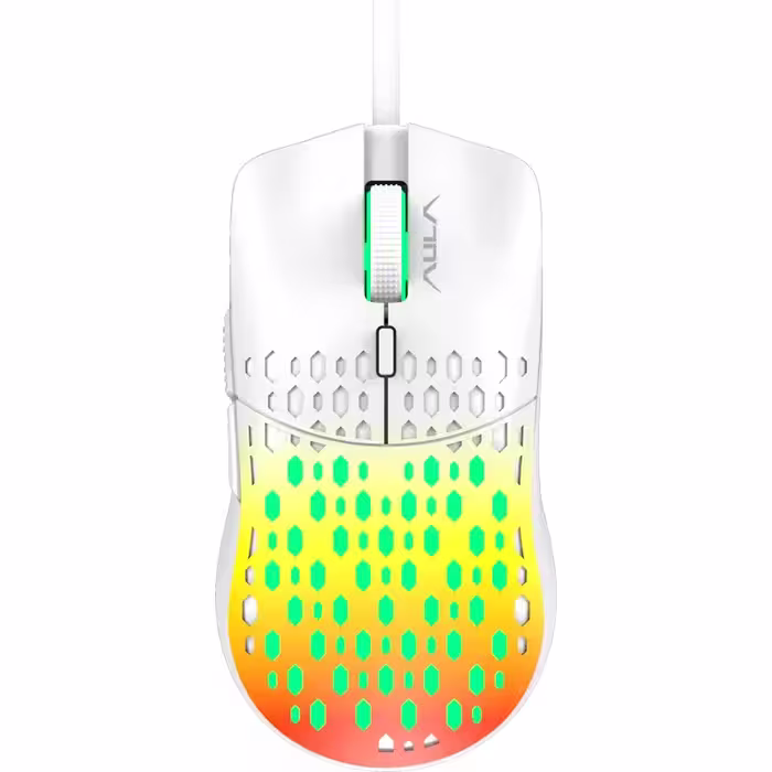 ماوس سیمدار گیمینگ AULA S11 PRO YELLOW