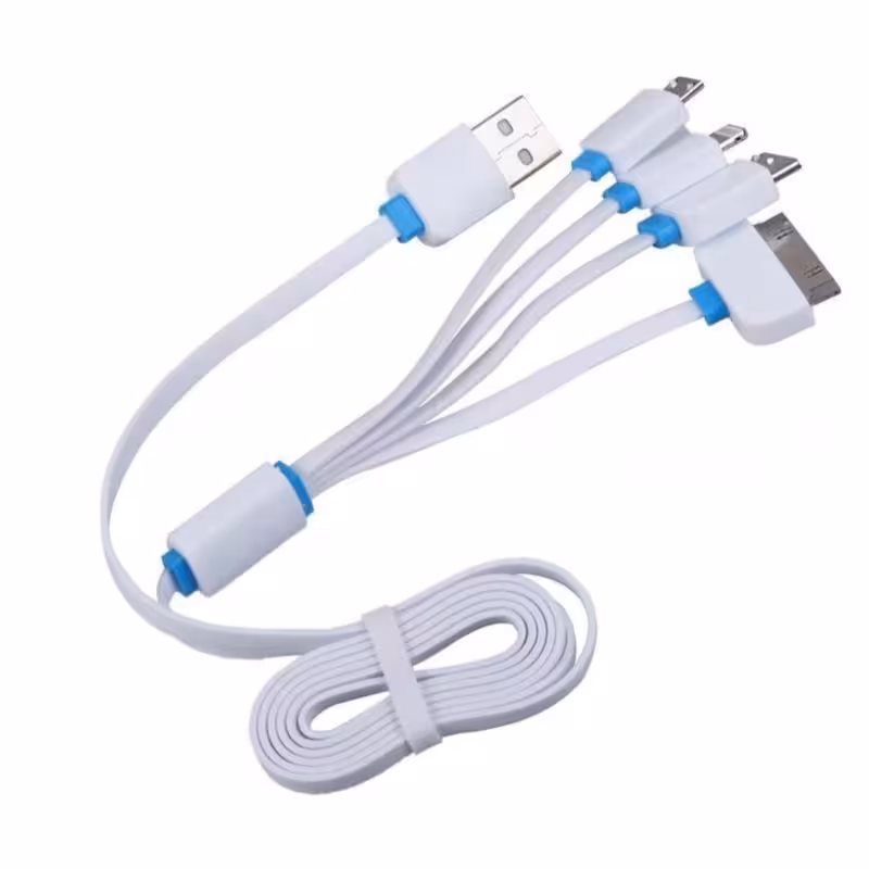 کابل تبدیل USB به microUSB / لایتنینگ / 30 پین / micro b مدل 4in1 طول 1 متر