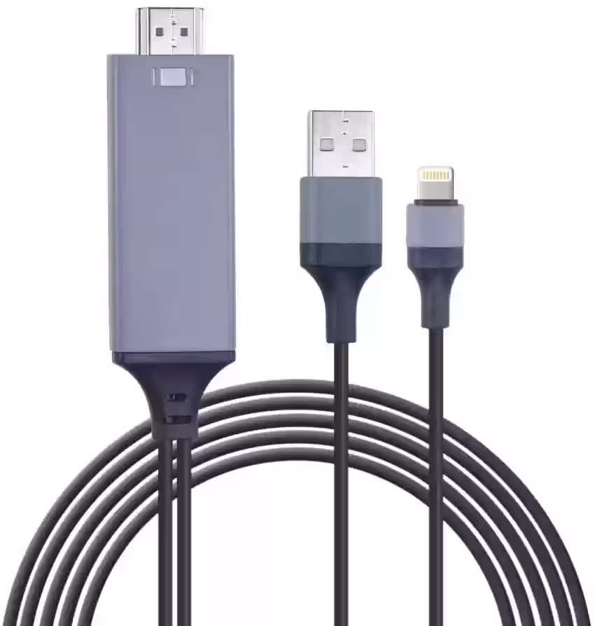 کابل مبدل اچ دی ام آی به لایتنینگ و یو اس بی 2 متری تگسوس مدل TX-CH03