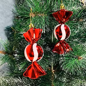 اویز شکلات قرمز 12 سانت 2 عددی کد 401