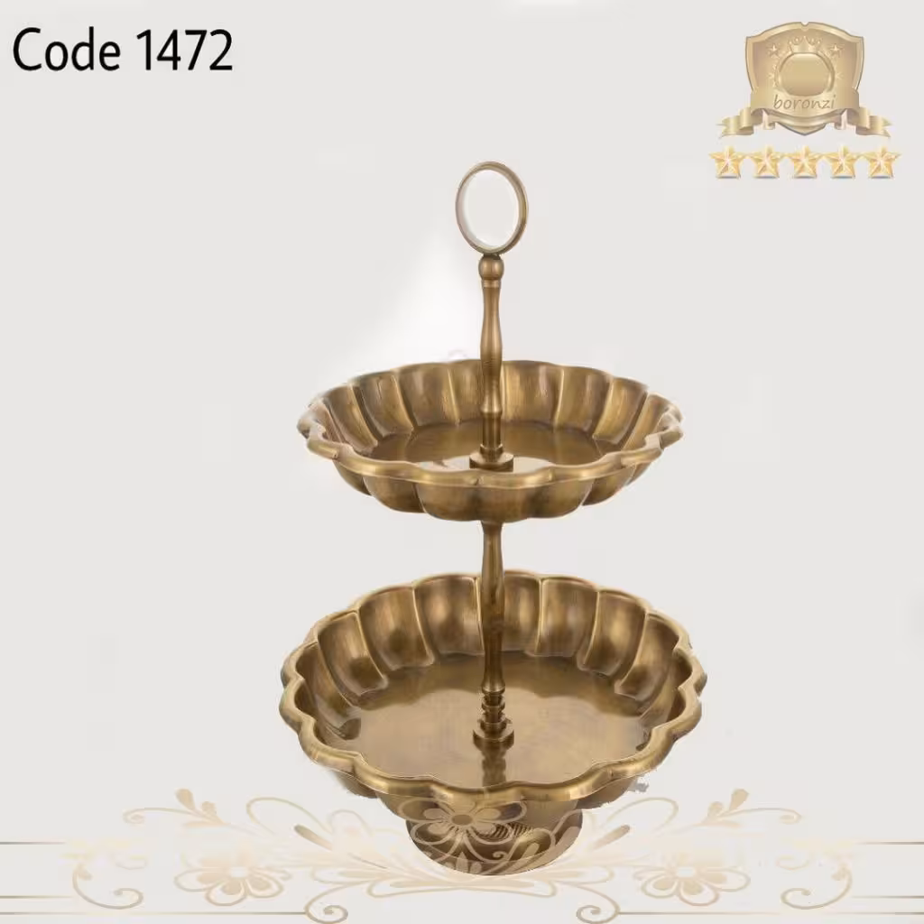 دو طبقه برنجی آنتیک کد 1472