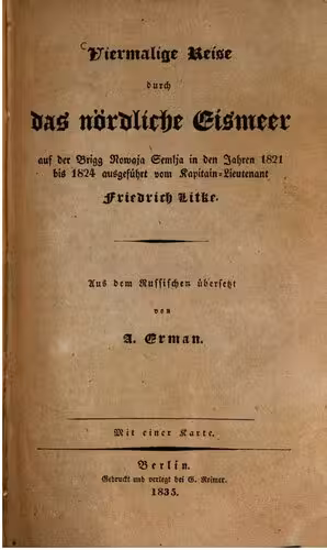 خرید و دانلود نسخه کامل کتاب Viermalige Reise durch das nördliche Eismeer auf der Brigg Nowaja Semlja in den Jahren 1821 bis 1824