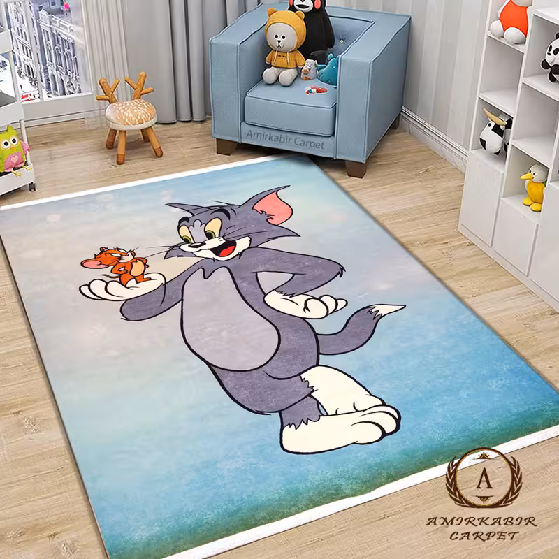 فرش کودک طرح تام و جری کد 101224