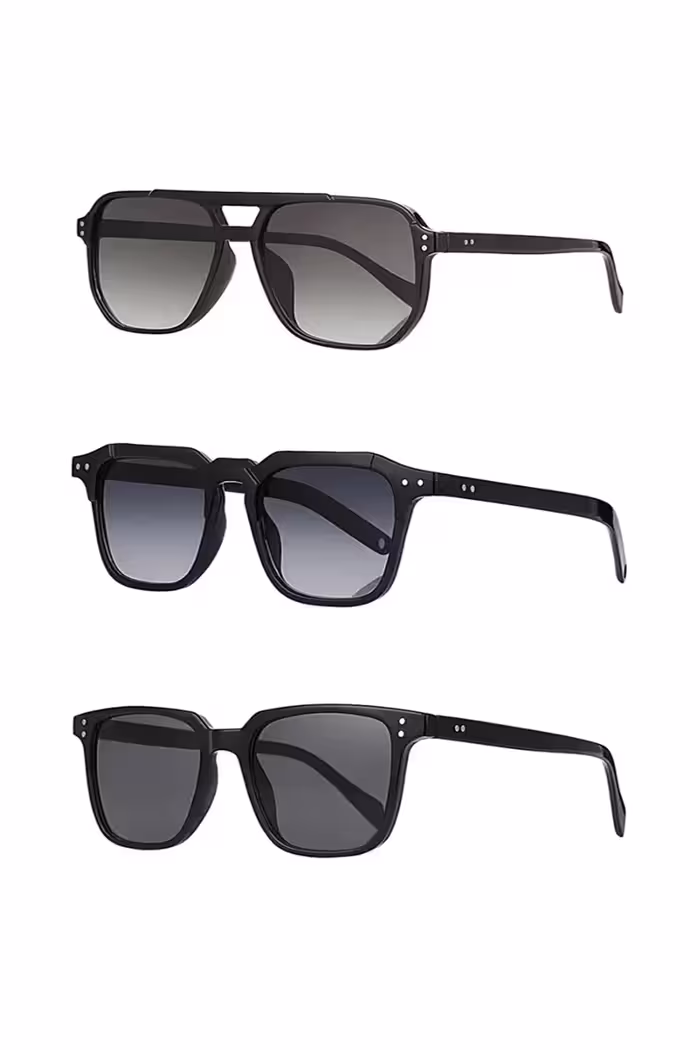 ست سه‌تایی عینک آفتابی UV400 مناسب برای همه - 8447