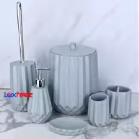 ست سرویس بهداشتی رزین راحیل کد92شش پارچه