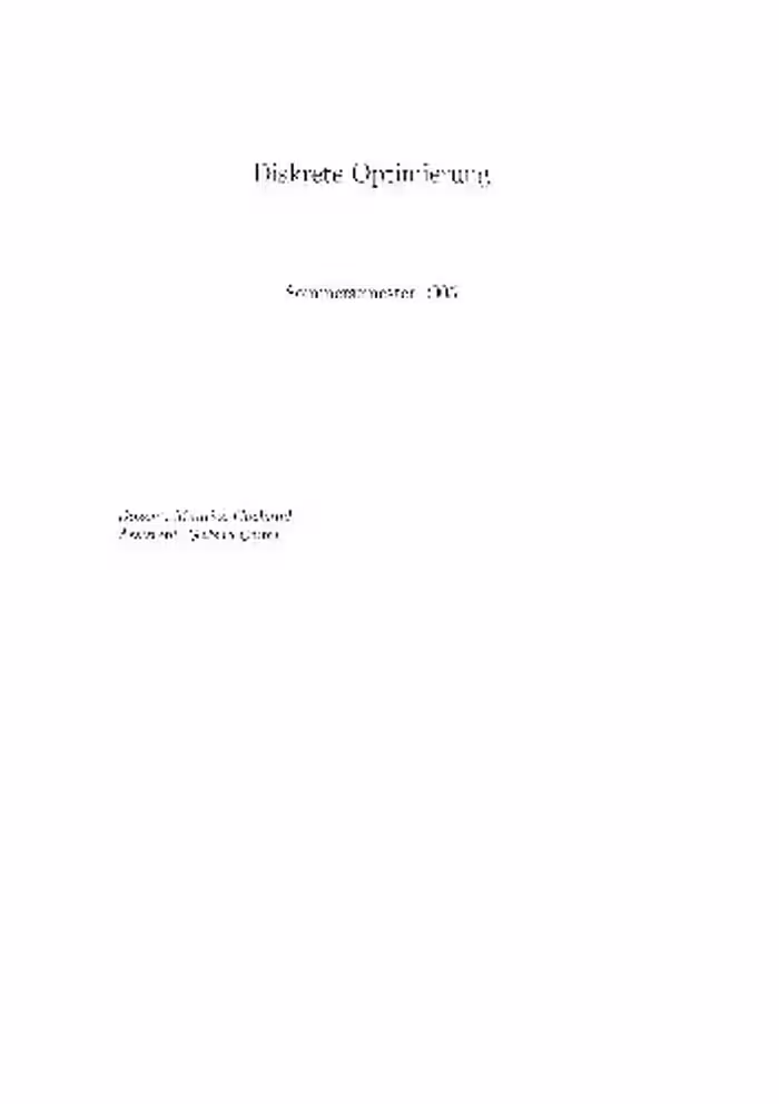 خرید و دانلود نسخه کامل کتاب Diskrete Optimierung 001