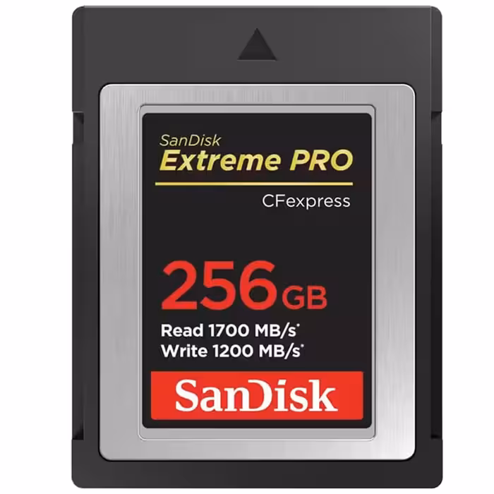 کارت حافظه CFexpress سن دیسک مدل Extreme Pro استاندارد Type B سرعت 1700MB/s ظرفیت 256 گیگابایت