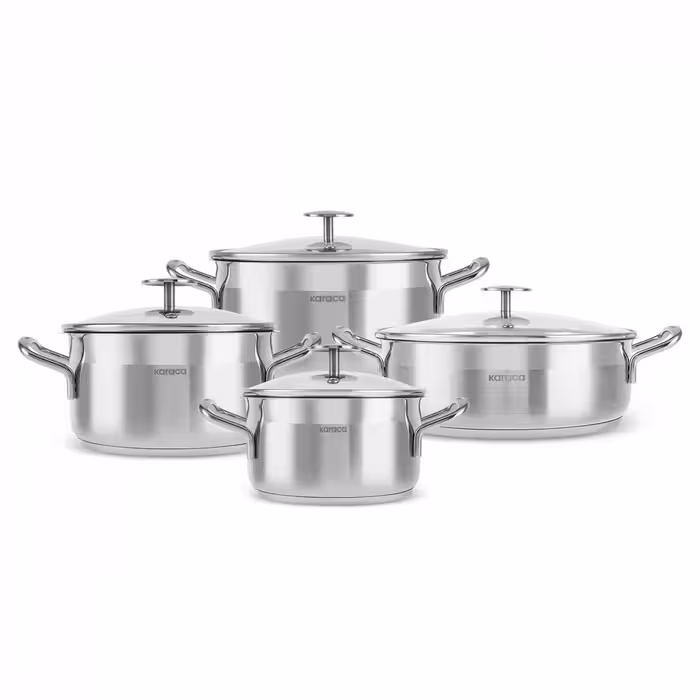 سرویس قابلمه استیل 8 پارچه Karaca ترکیه مدل Arven