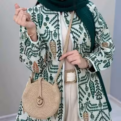 مانتو کتی ترند پاییزه جنس تافته