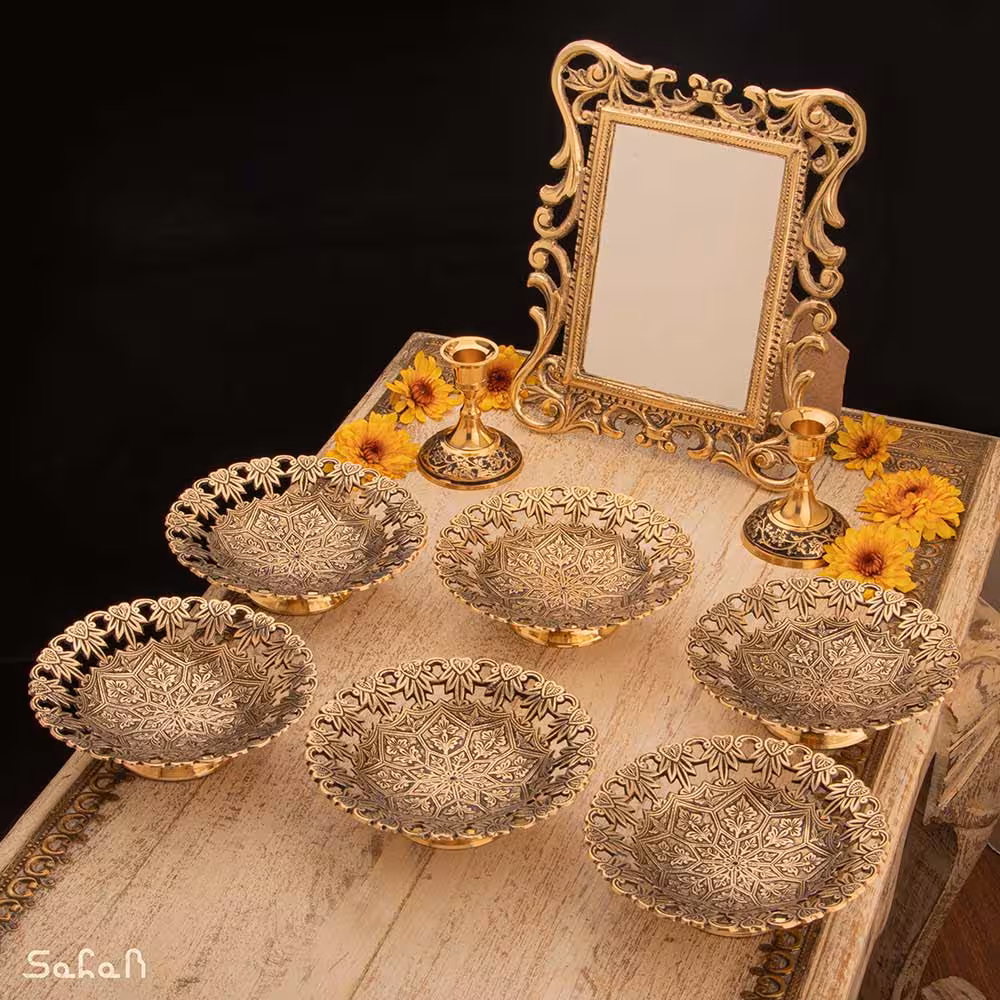 ست هفت سین برنجی آنتیک کد 1195