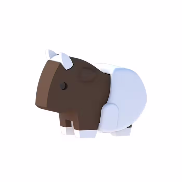 بچه بوفالو مگنتی HALFTOYS