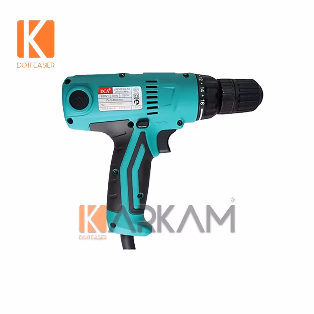 دریل پیچگوشتی برقی ترکمتردار 10میلیمتر 250 وات DCA مدل AJZ08-10