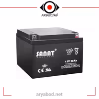 باتری یو پی اس 12ولت 28آمپر صنعت UPS BATTERY SANAT 12V 28AH