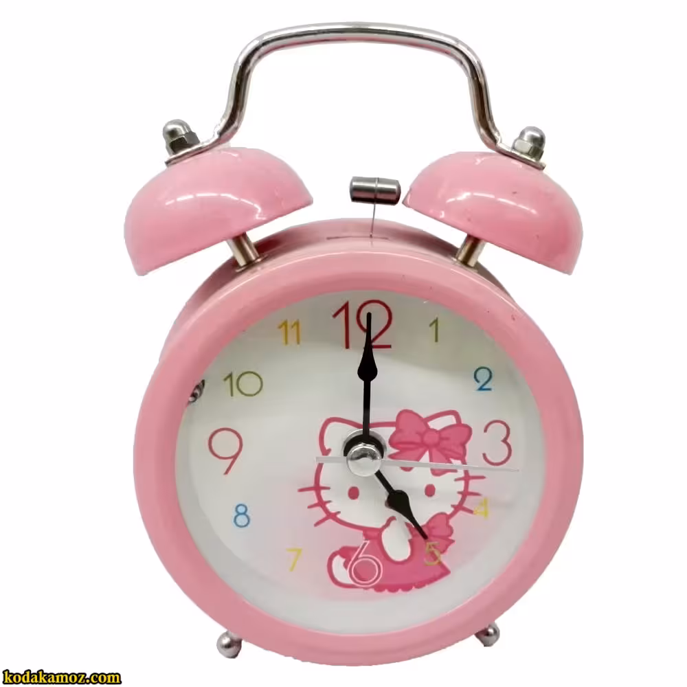 ساعت فلزی زنگ دار صورتی کیتی