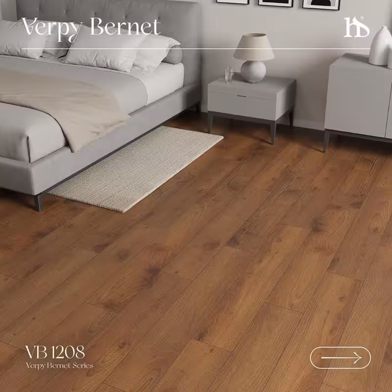 پارکت ورپی قهوه ای طرح چوب فندق کد VB 1208