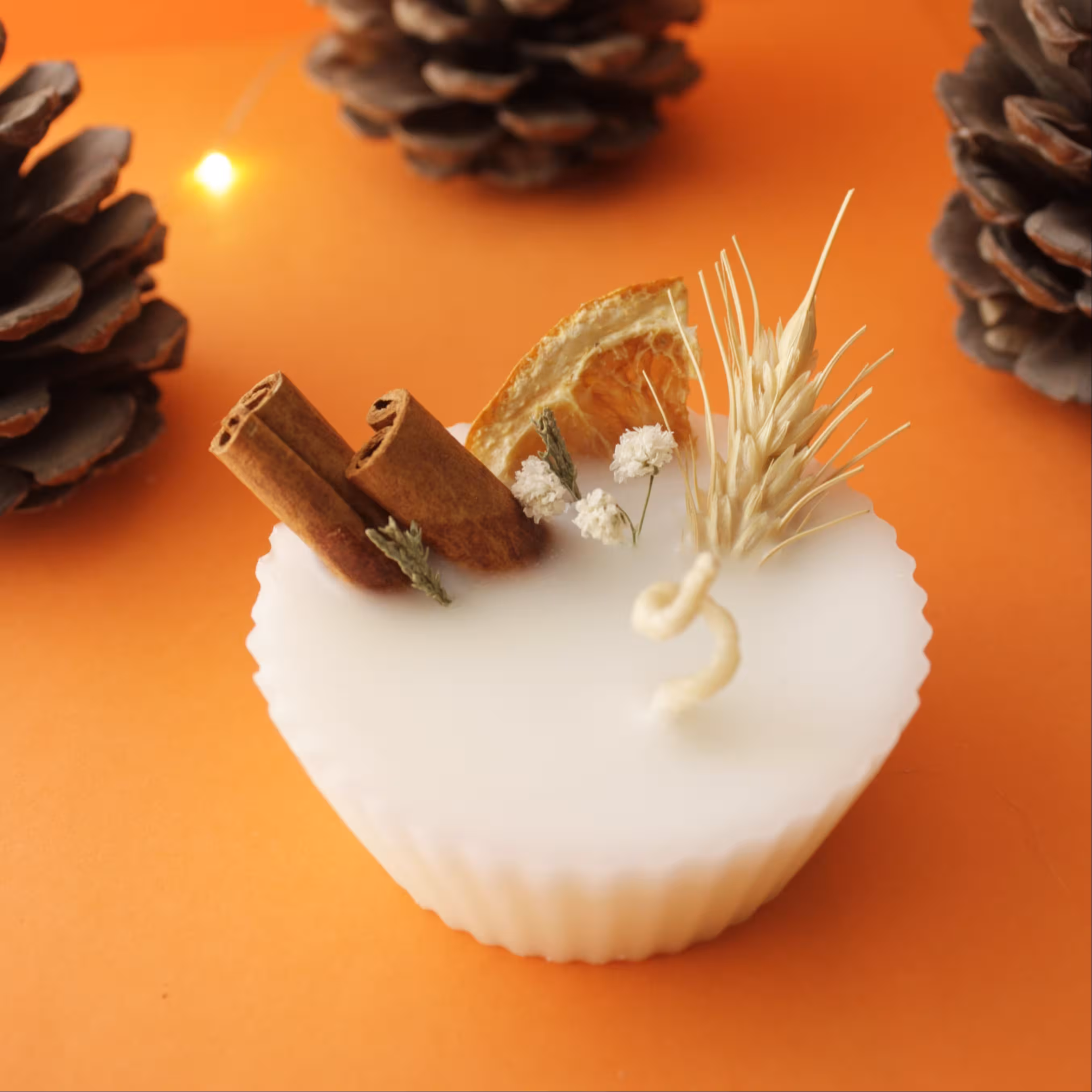 شمع پرتقال دارچین با رایحه ی وانیل