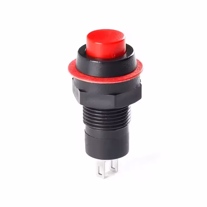 کلید فشاری مهره خور 2 پایه 10mm – DS211 قرمز