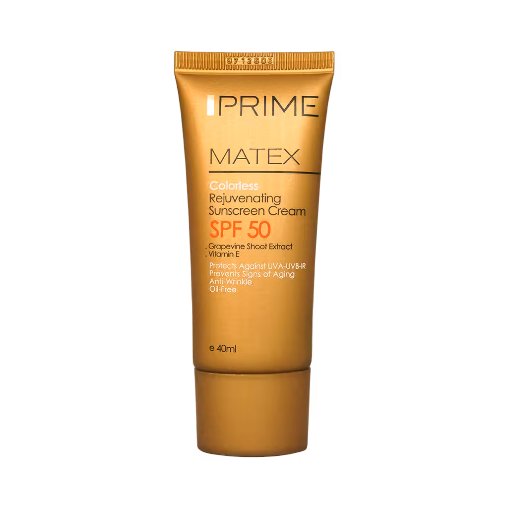کرم ضد آفتاب جوان کننده پرایم بدون رنگ SPF50 حجم 40 میلی لیتر