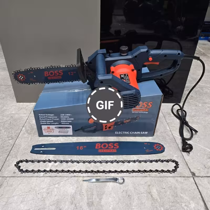 اره زنجیری برقی 30 و 40 سانت دو ساطور باس مدل E40