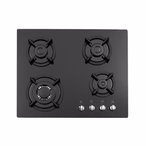 گاز صفحه ای G-4652i شیشه ای استیل البرز چهار شعله