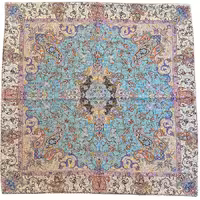 رومیزی مربع ترمه ابریشم کد TRM156