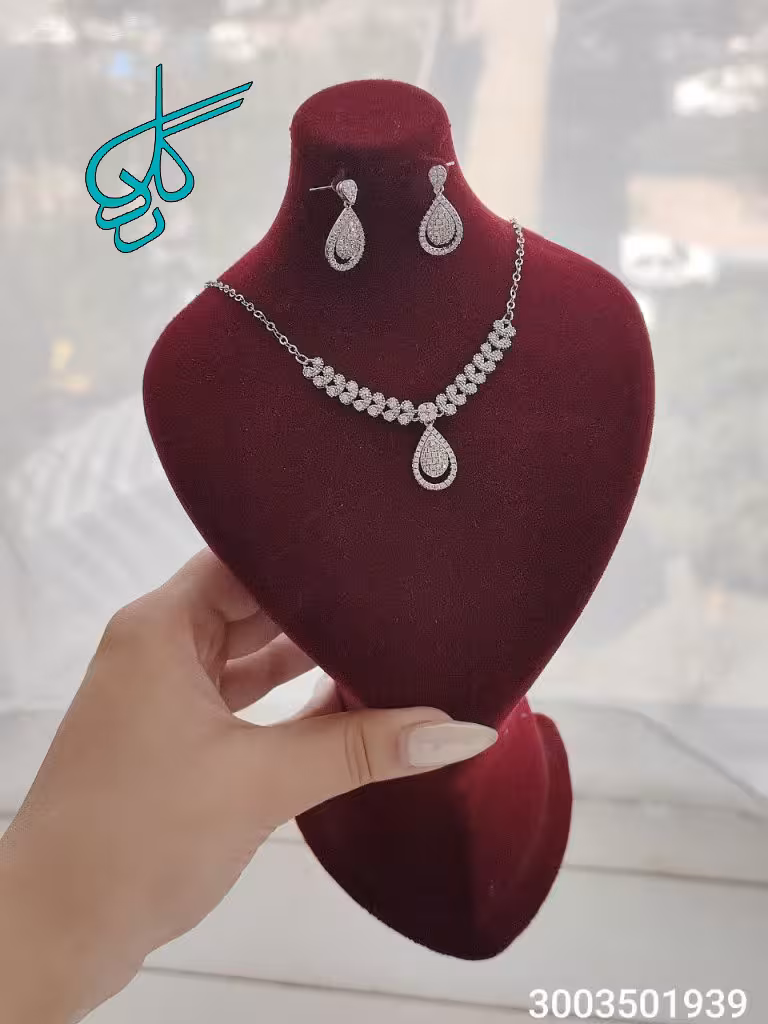 خرید نیمست جواهری بدلیجات نگیندار کیفیت عالی رنگ ثابت کد 1715561 - ردگل