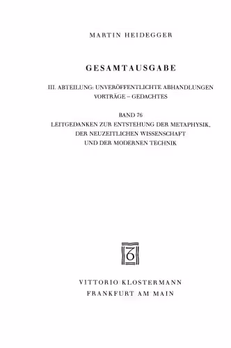 خرید و دانلود نسخه کامل کتاب Leitgedanken zur Entstehung der Metaphysik, der neuzeitlichen Wissenschaft und der modernen Technik