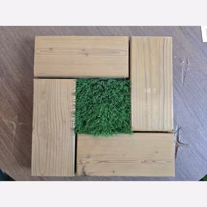 تایل چوب ترموود وسط چمن 19میل آسیاچمن ابعاد 30در30،ضدآب و قابل حمل و نصب درهرمحیط (پس کرایه)