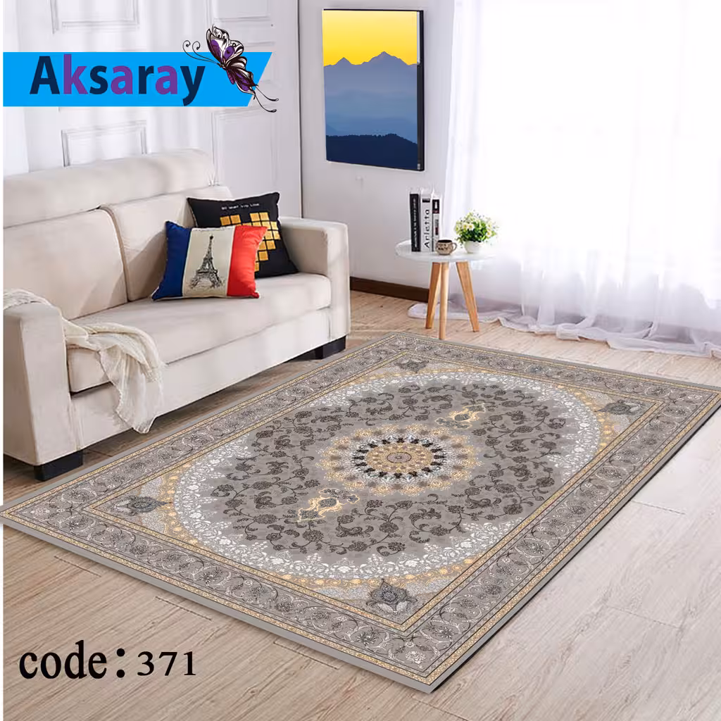 روفرشی مخمل کشدارطرح فرش کد 371