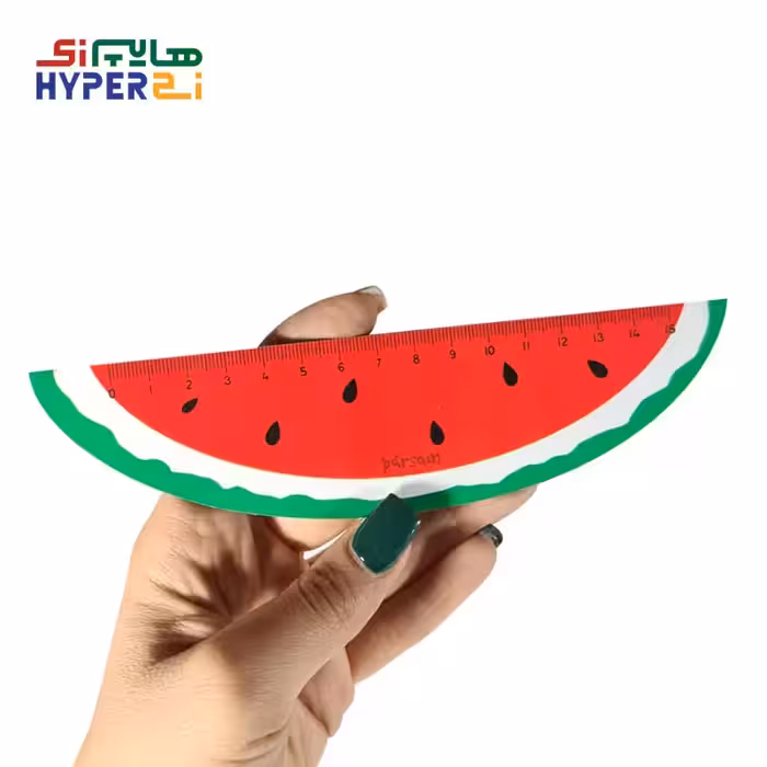 خط کش فانتزی چوبی 15 سانتی طرح هندوانه