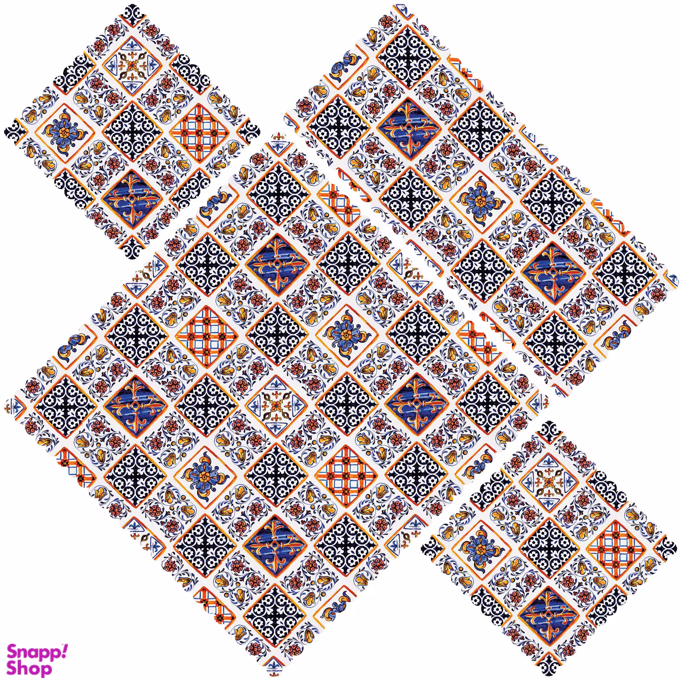 ست 4 تکه رومیزی مدل S31-42080 چند رنگ سایز 95*90*0.2 سانتی متر