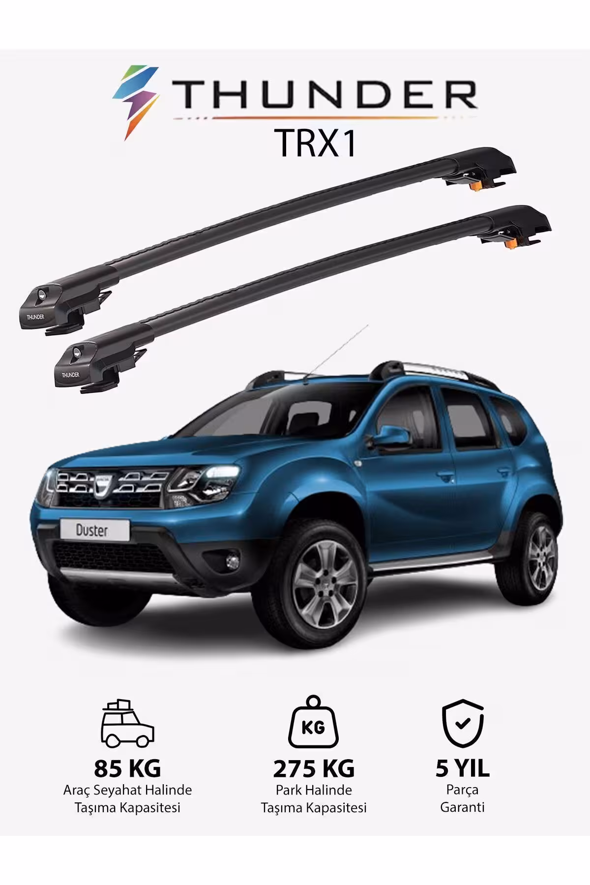 نوار محافظ خودرو مشکی DACIA DUSTER 2014 2017 TRX1 CARRIER به نظر Thunder