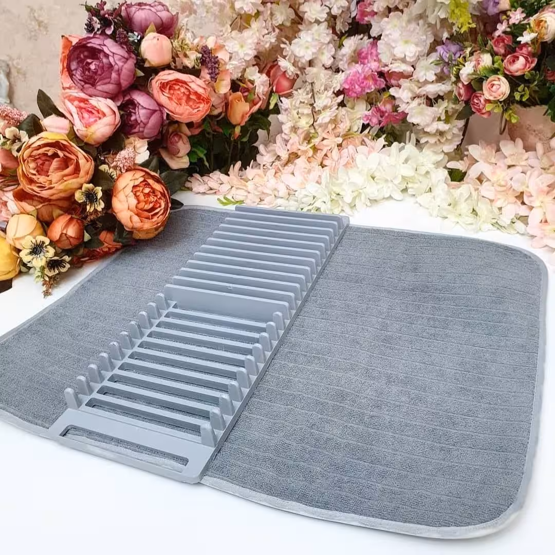 نمگیر استند دار ظروف آبچکان نمگیر حوله ای پارچه ای(عکس ها با دقت دیده شود)مدل srp رنگ مورد نظر را انتخاب کنید