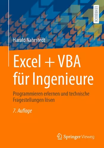 خرید و دانلود نسخه کامل کتاب Excel   VBA für Ingenieure: Programmieren erlernen und technische Fragestellungen lösen