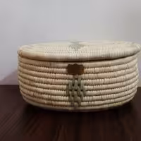 جانونی حصیری طرح لوزی دار  سایز 35در 25با ارتفاع 15