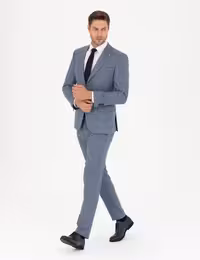 کت و شلوار مردانه آبی تیره پیرکاردین - فروشگاه لباس شهرمون