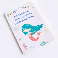 دفتر خط دار طرح پری دریایی صورتی کیچ بوک (KITSCH BOOK)