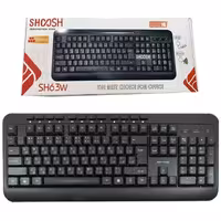 کیبورد  بیسیم   SHOOSH    مدل   SH-63W    ( گارانتی یک ساله )6 ماه گارانتی
