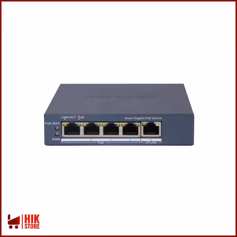 سوئیچ 4 پورت POE هایک‌ویژن مدل DS-3E1505P-EI