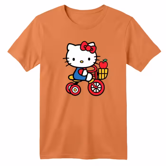 تی شرت آستین کوتاه بچگانه مدل کیتی کد 2 رنگ گلبهی