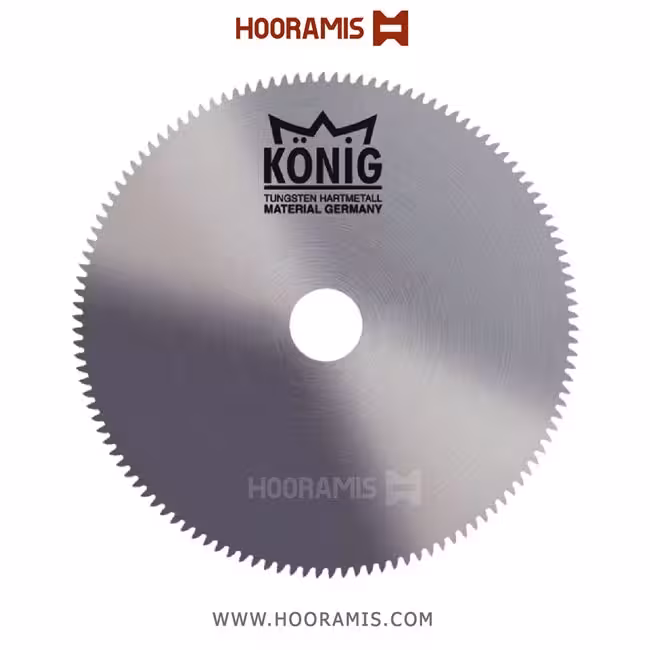تیغ اره فولادی بزرگ 100 دندانه قطر 250 ضخامت 2.5 جهت برش زهوار uPVC برند کونیگ Konig ترکیه | کدرفرنس CK-250-02 |